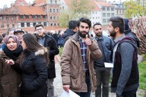 Spotkanie wielkanocne studentów programu Erasmus w ruinach zamku krzyżackiego (12.04.2019) [fot. Andrzej Romański]